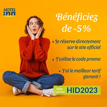 Code promo HID2023 - Offres spéciales - Hôtel Inn Design