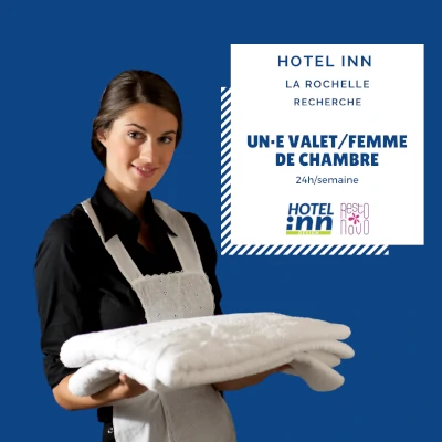 L'hôtel de La Rochelle recherche un valet ou une femme de chambre pour compléter son équipe. Poste à pourvoir dès que possible. 24h/semaine.